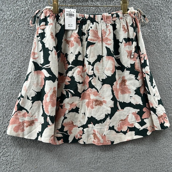 NEW Abercrombie & Fitch Green Floral Print Linen Blend Skirt XS - Picture 13 of 13